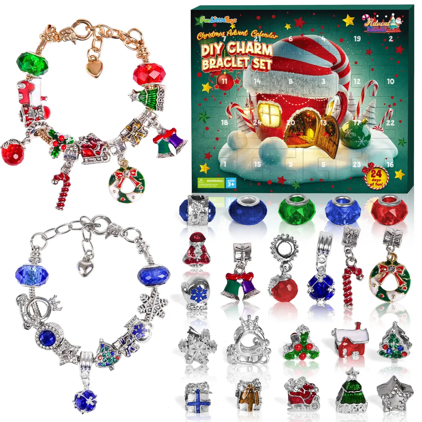 24PCS Christmas Bracelet Set 2023 Advent Calendar