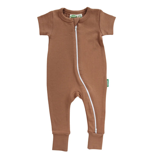 Essential Basics '2-Way' Zip Romper - Short Sleeve