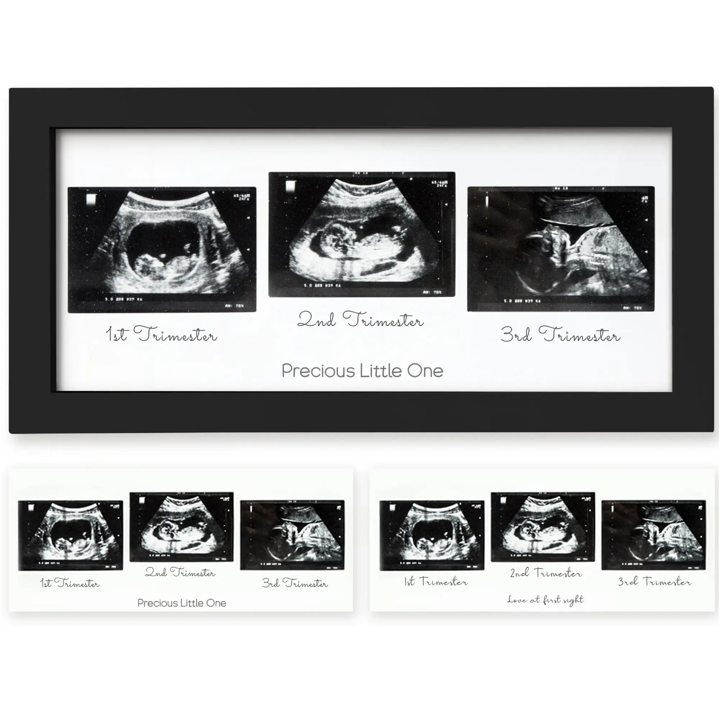 KeaBabies Trio Sonogram Frame (Onyx Black)