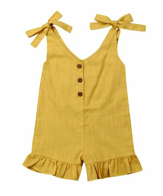 Ruffle Romper - Mustard