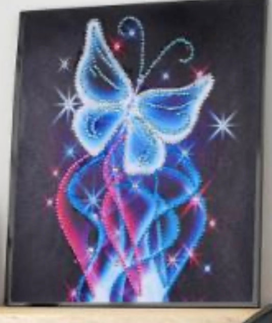 30 x 30 diamond painting rhinestone - electric butterfly YX8025