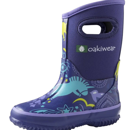 Oaki purple unicorn snow/rain boot