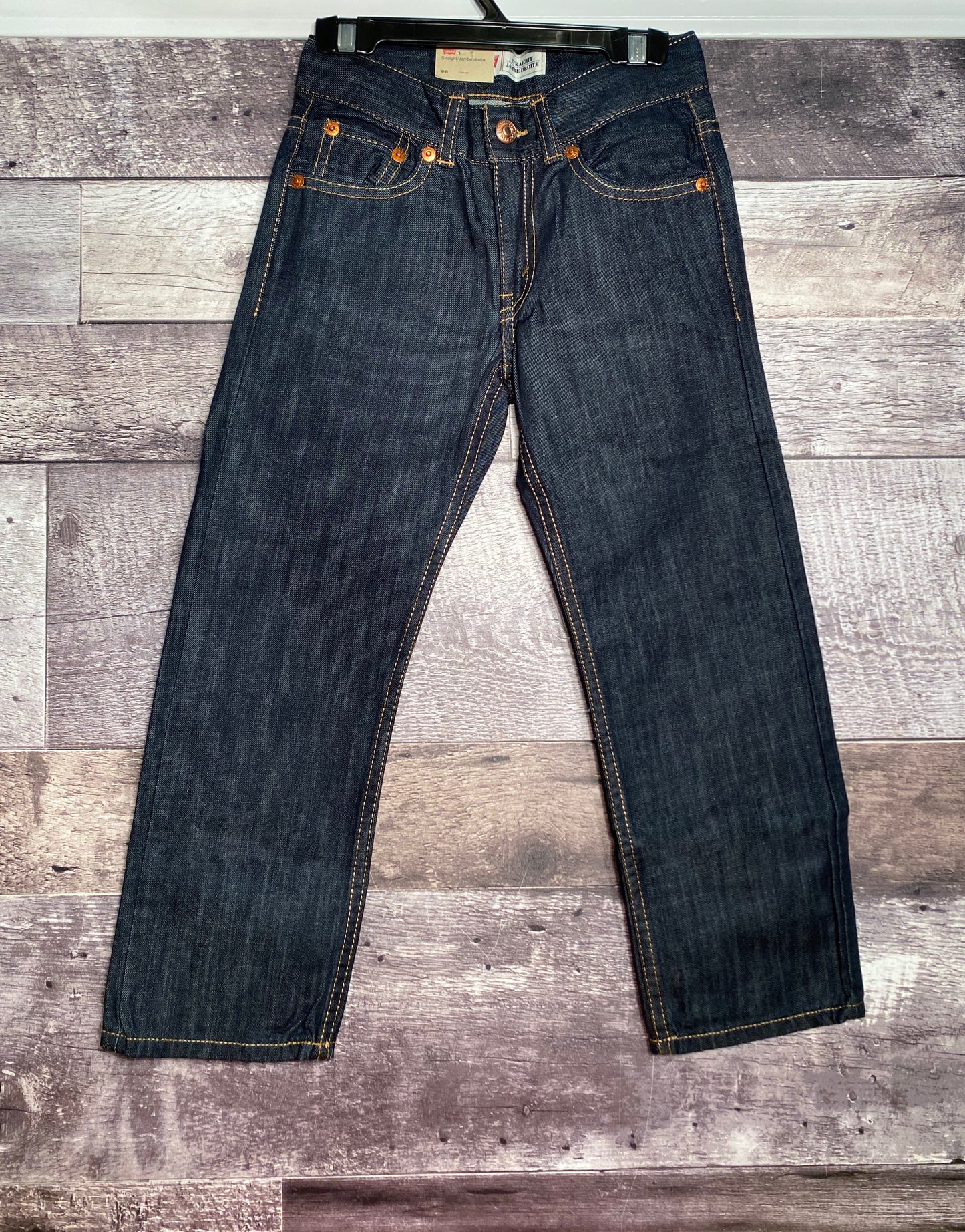 Levi's 514 straight leg slim fit dark wash jeans