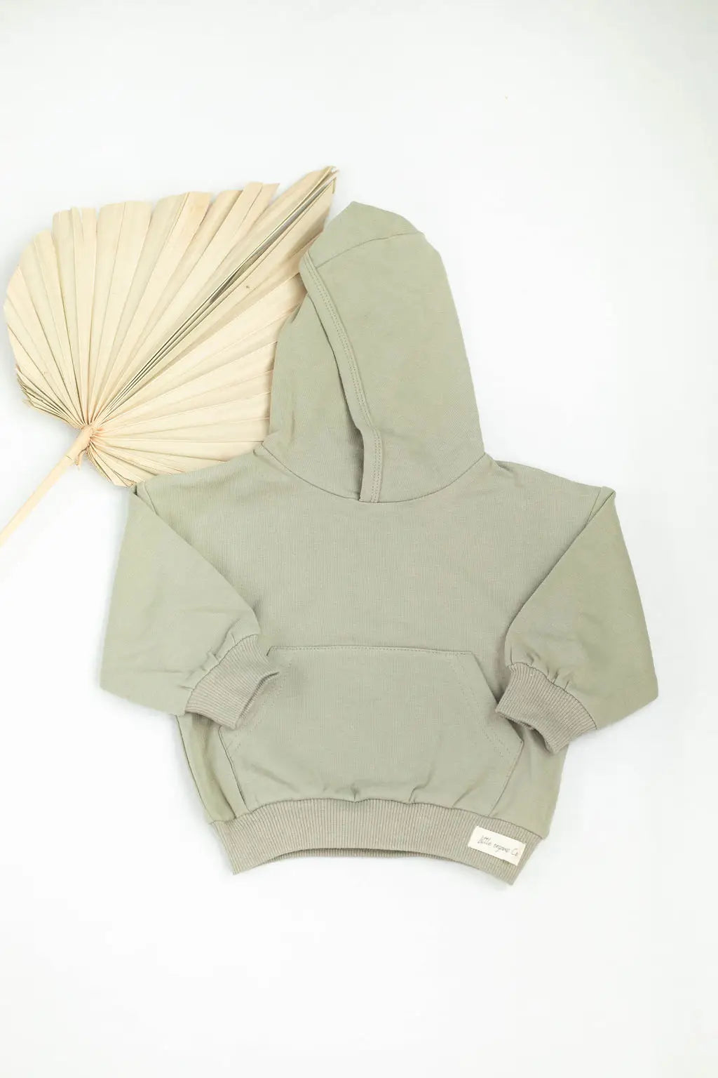 Hoodies for babies and toddlers organic french terry -sage