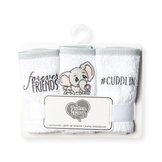 Elephant Washcloth- Set of 3