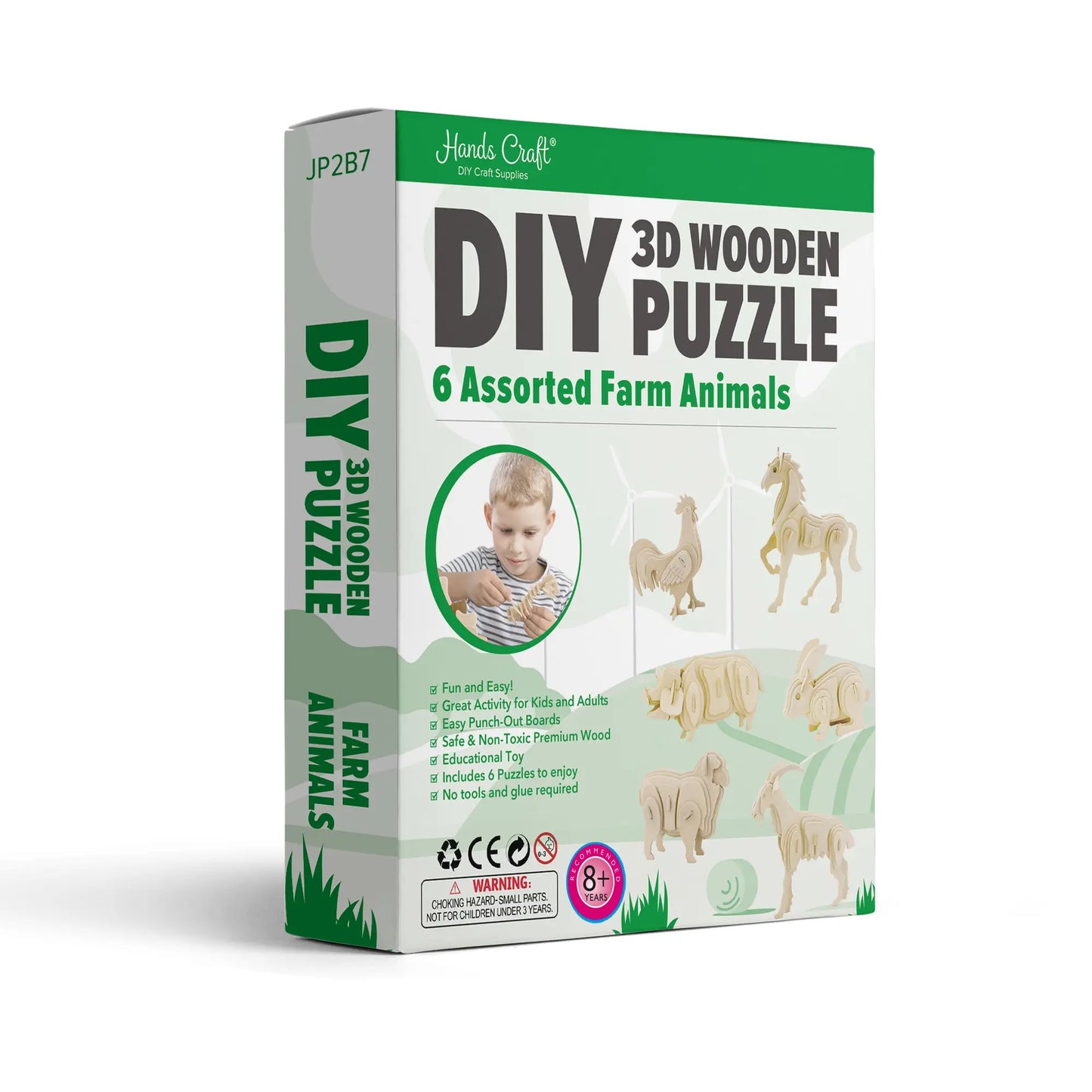DIY 3D Wooden Puzzle Bundle Pack: Farm Animals