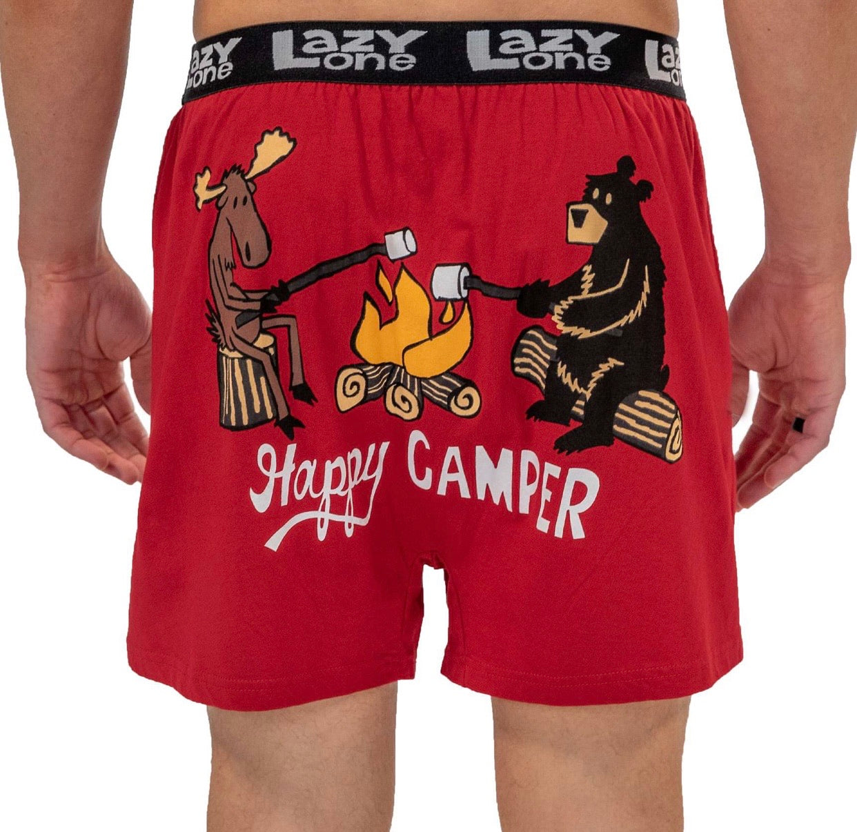 Lazy One - happy camper boxer style pj short