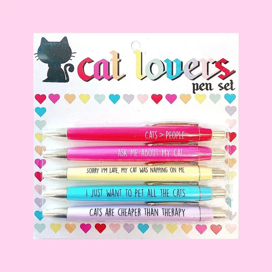 Cat lovers pen set by fun club