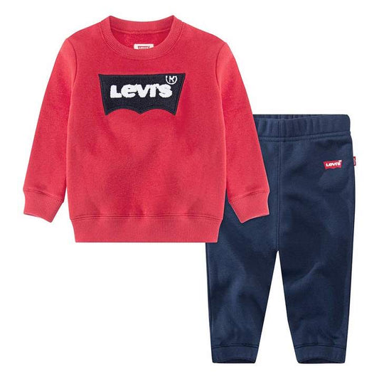 Levi's red chenille batwing crew 2 piece set