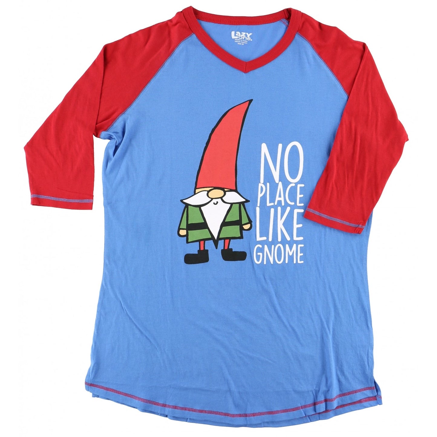 Lazy one  no place like gnome adult pj top