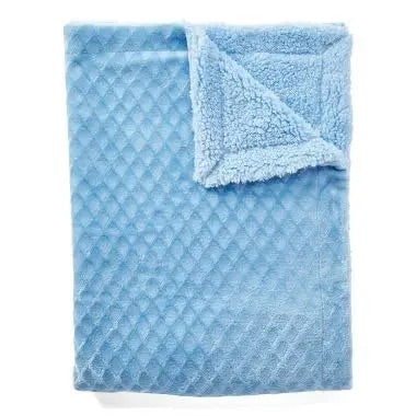 Diamond Sherpa Baby Blanket - Blue