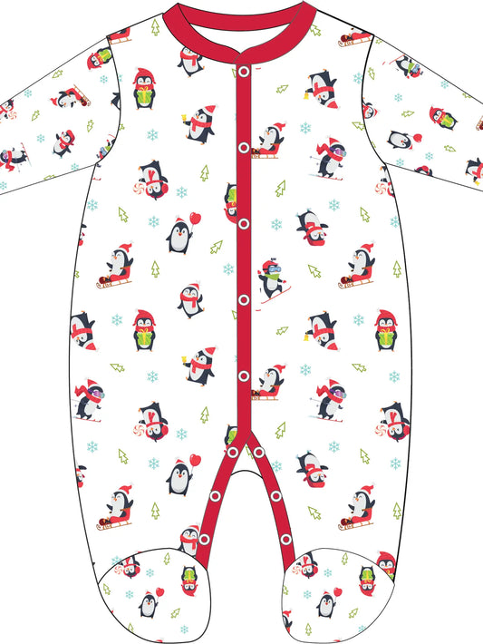 Holiday All Over Print Sleeper: Penguin