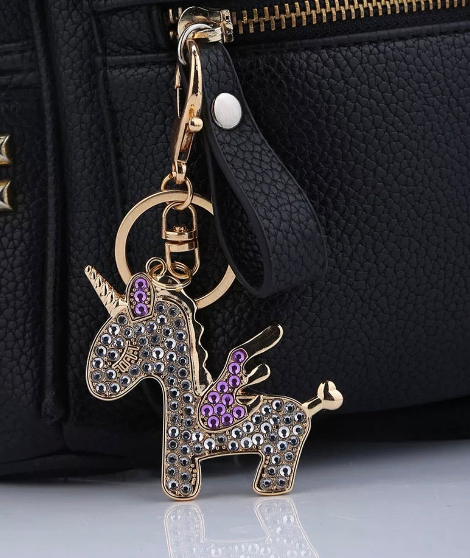 unicorn key chain diamond painting