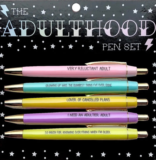 adulthood pen set by fun club 5 pce