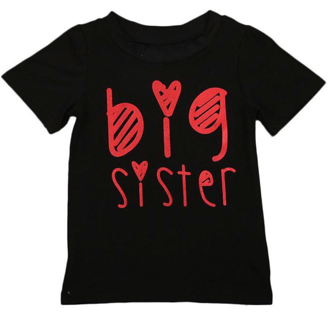 black and pink big sister shirt