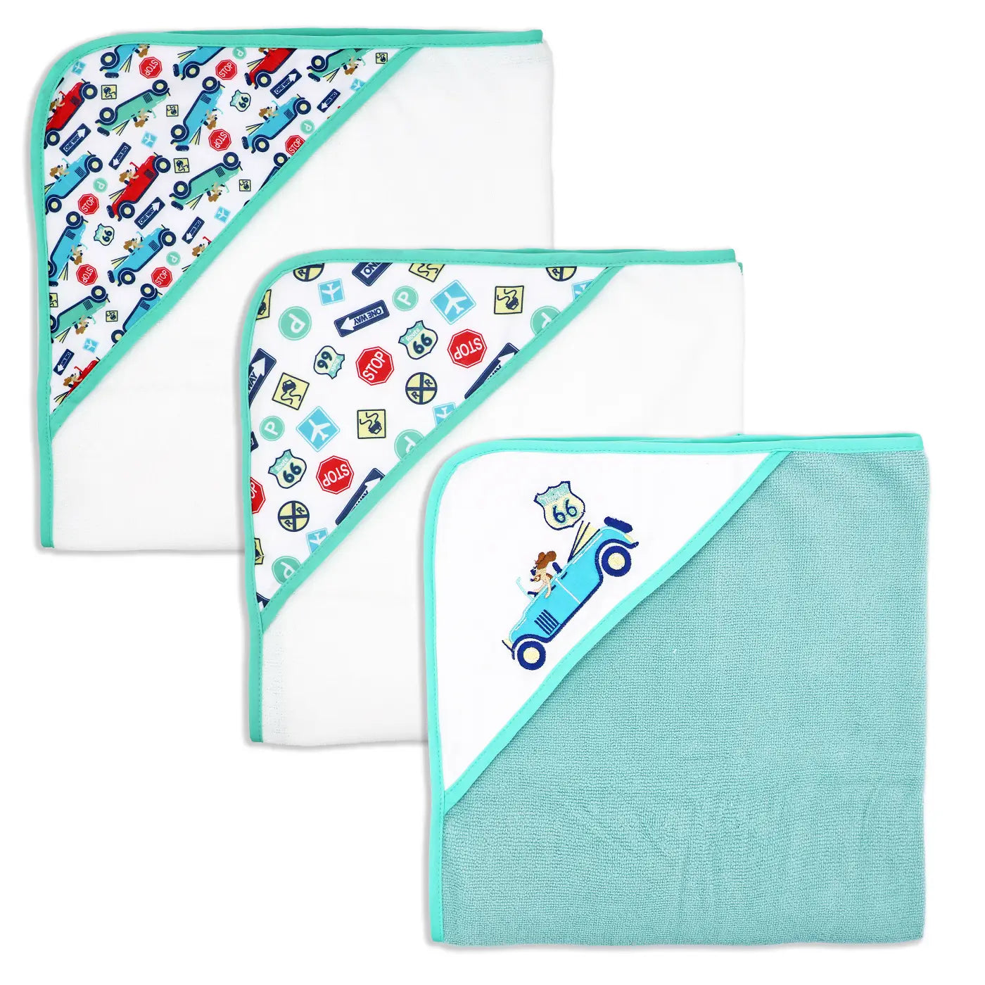3 Pack Microfiber Hooded Towel Sets- Doggy Driving