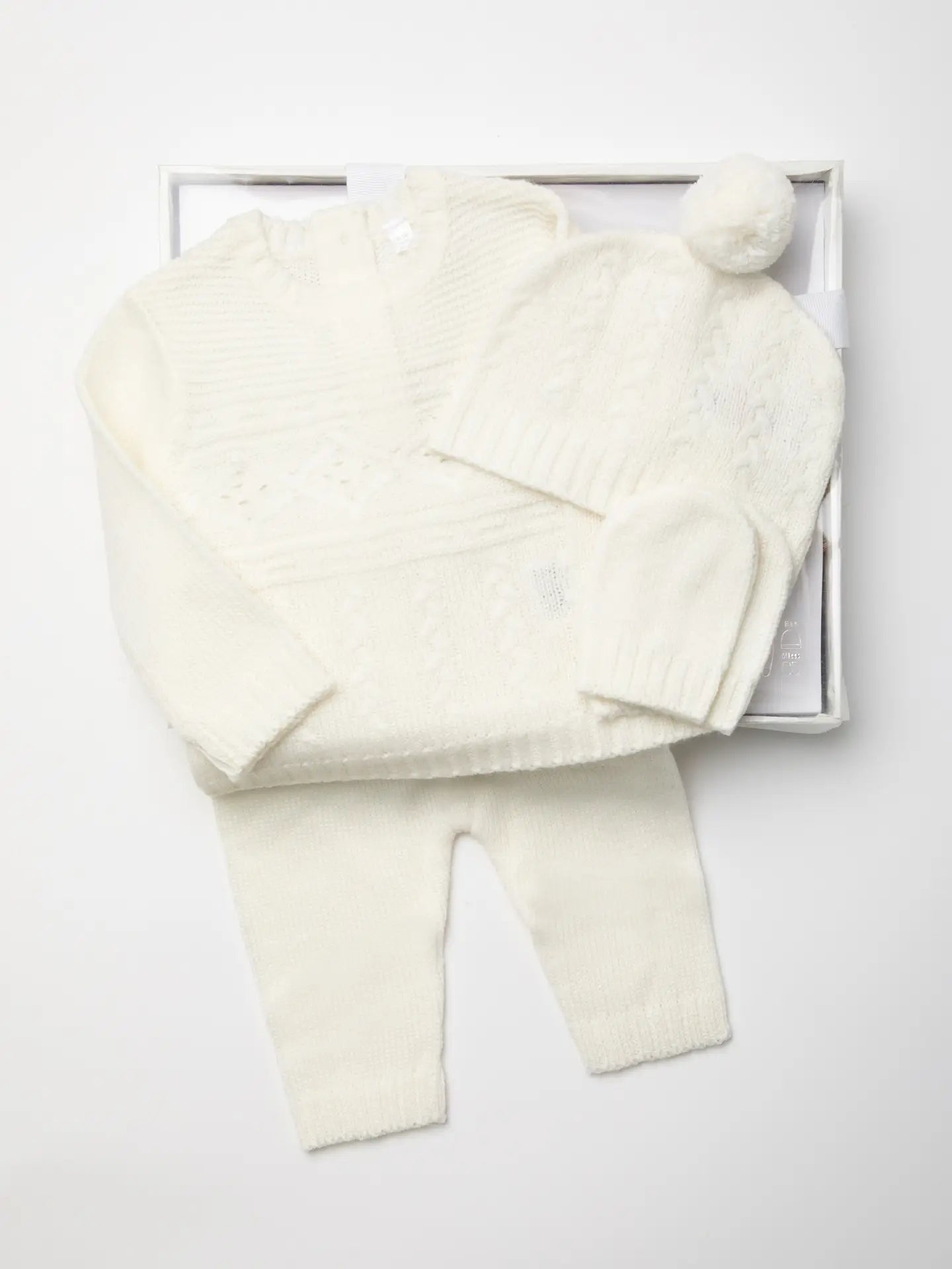 4 Piece Knitted Set: Cable Knit