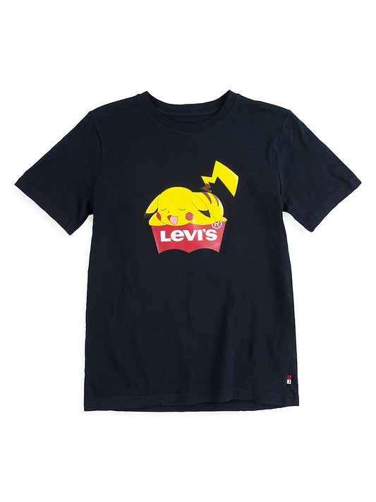 Levi's Black Tee X Pokemon featuring Pikachu