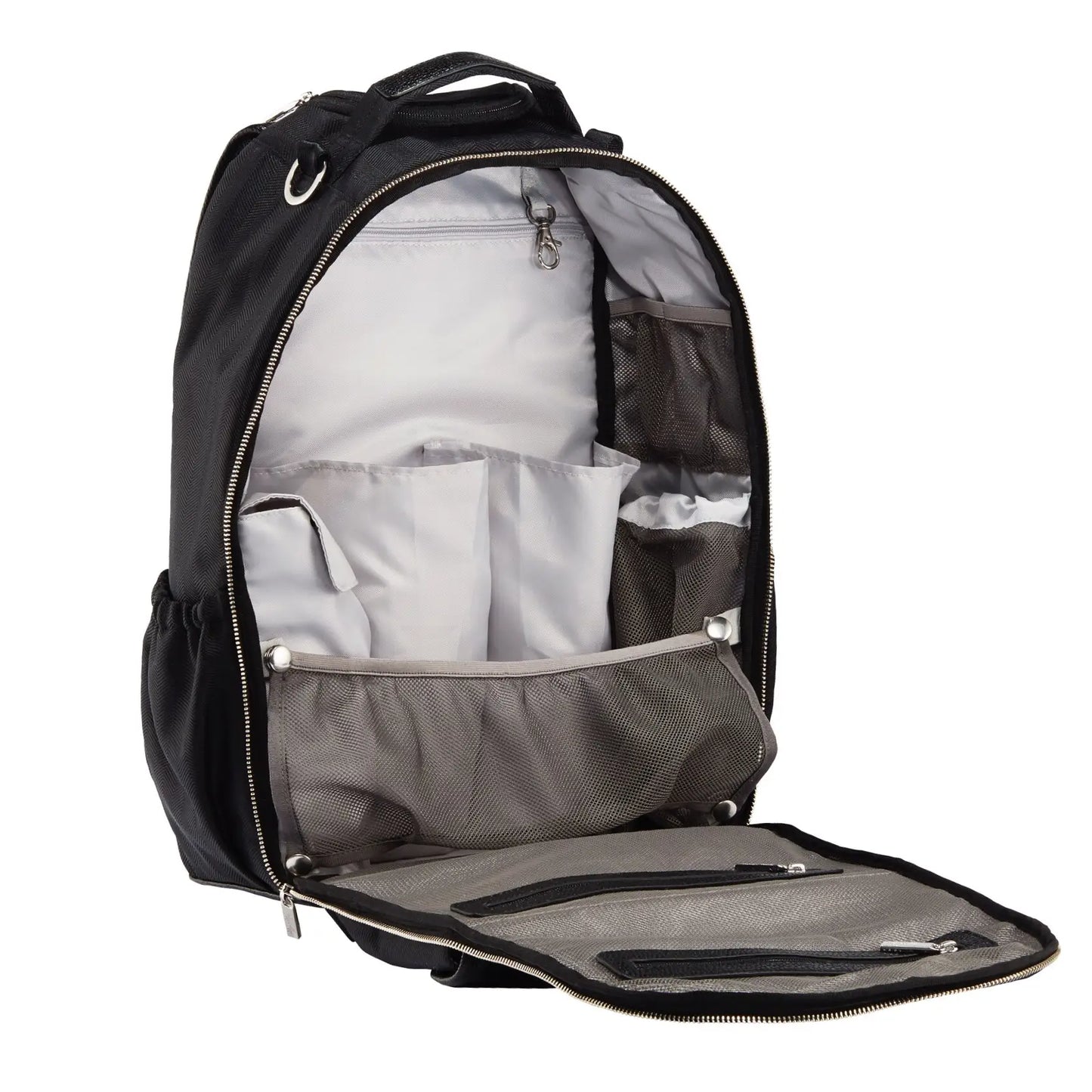 Itzy Ritzy Black Herringbone Boss Backpack™ Diaper Bag