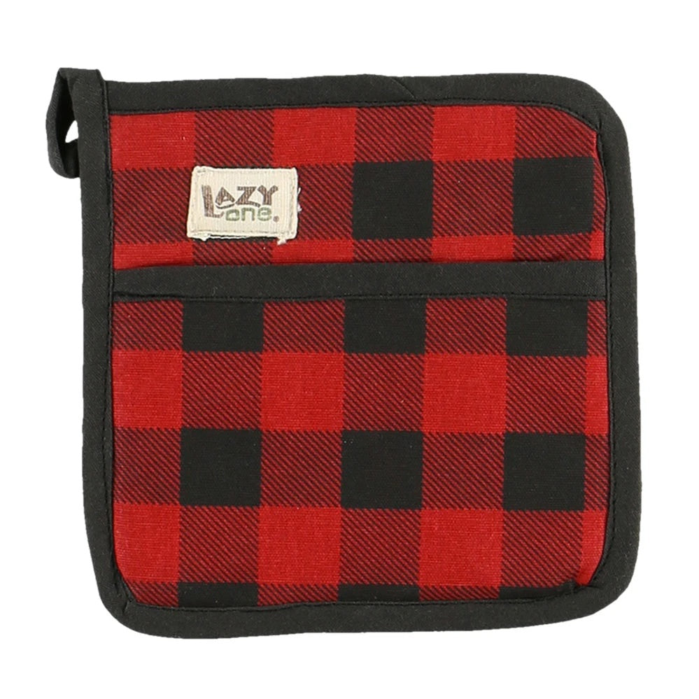 Lazy One Red Plaid pot holder