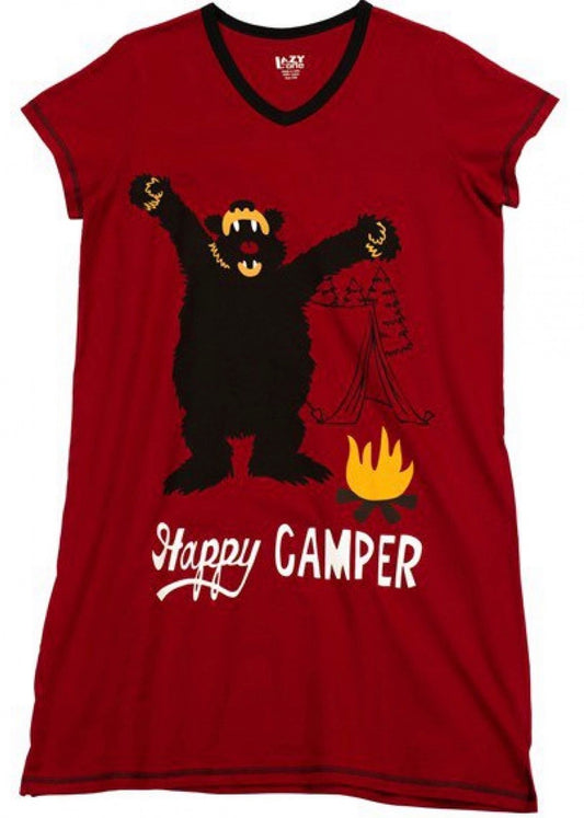 lazy one adult nightshirt happy camper