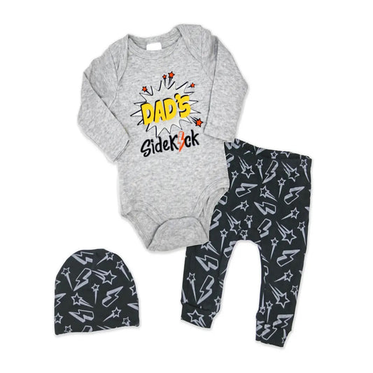 Boys 3pc Pant set -Dad’s Sidekick