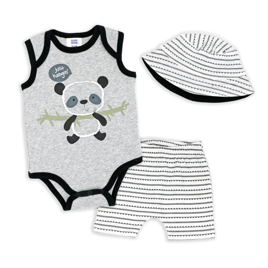 Boys 3 Piece Short With Sunhat - Just Hangin