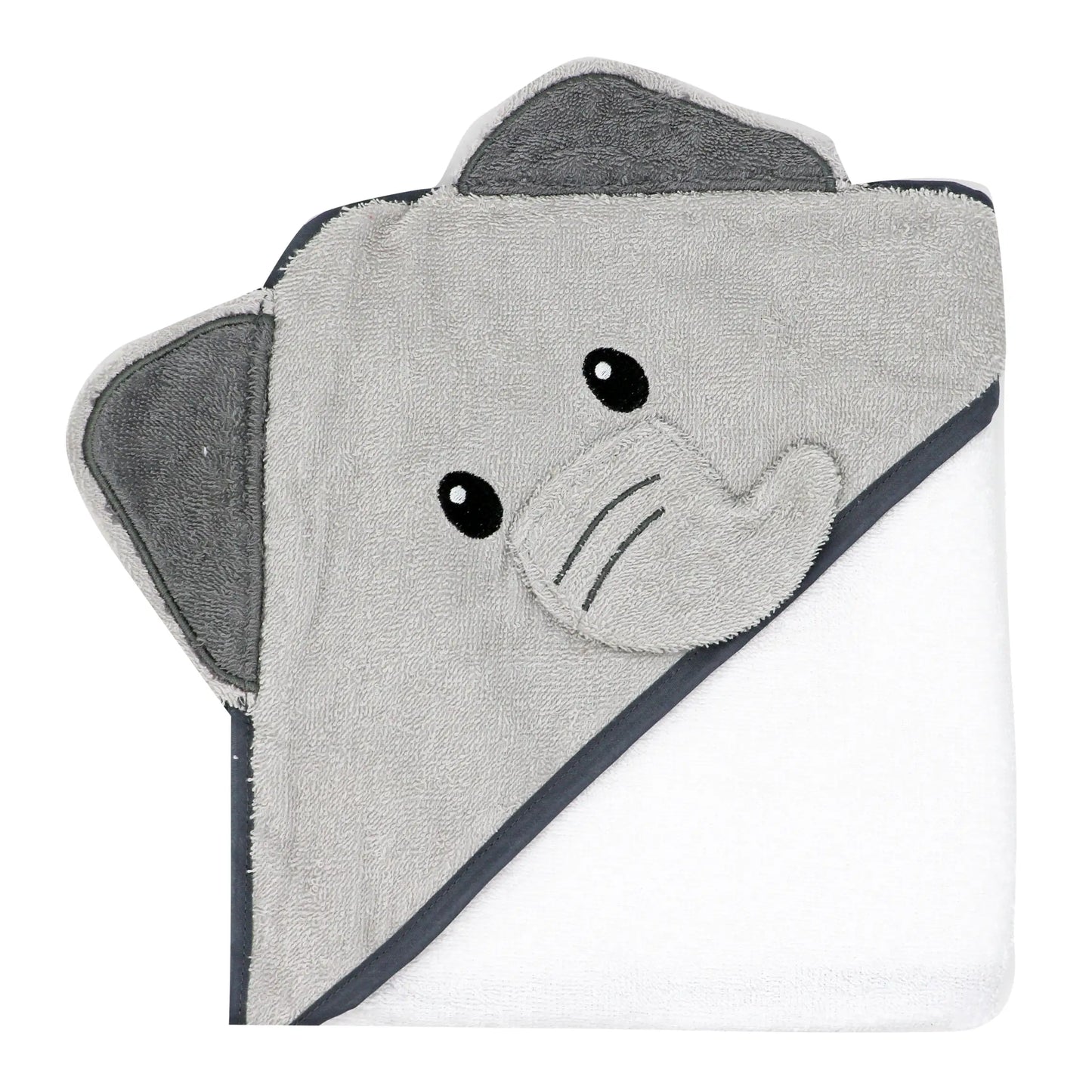 Animal Hooded Towel - Grey Elephant
