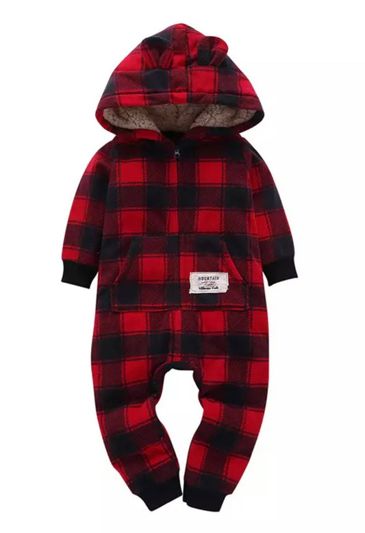 Buffalo check zip up sleeper