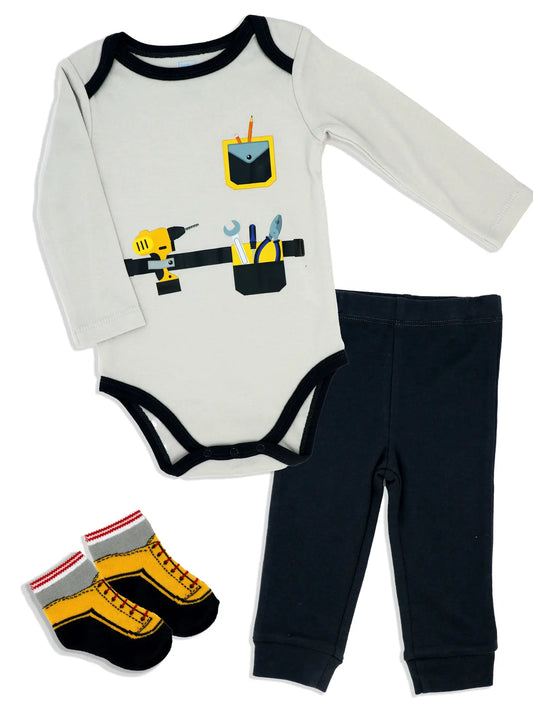 Boys 3 Piece Pant Set: Construction