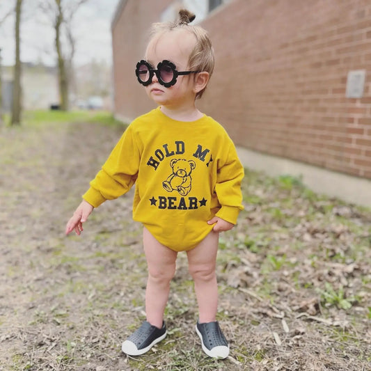 Hold My Bear Bubble Romper
