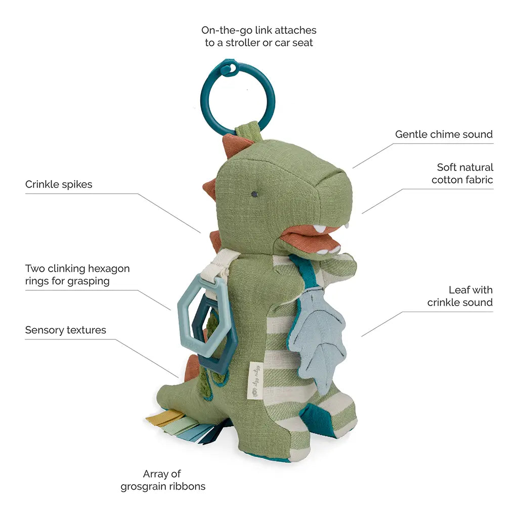Bitzy Bespoke Link & Love™ Activity Plush with Teether Toy
