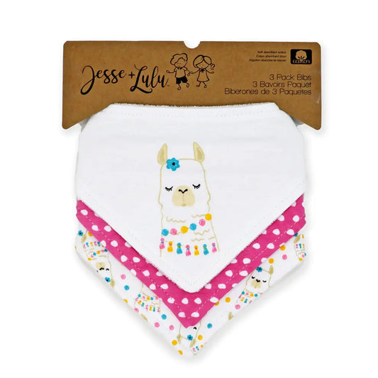 Llama Bandana Bib - Set of Three