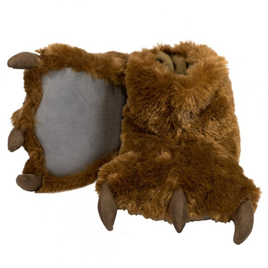 Lazy One - brown bear paw slipper