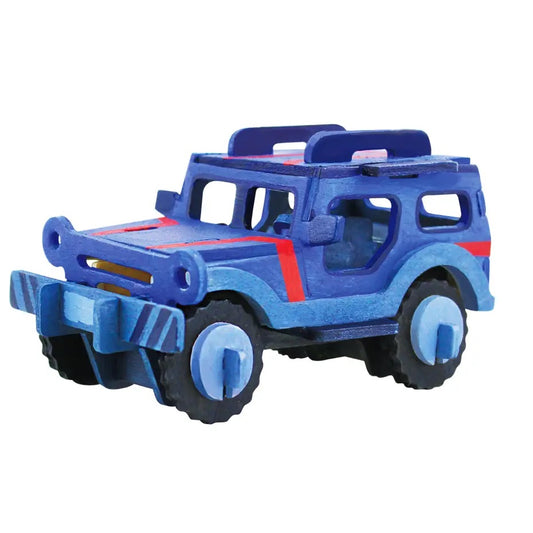 DIY 3D Wooden Puzzle Paint Kit: SUV