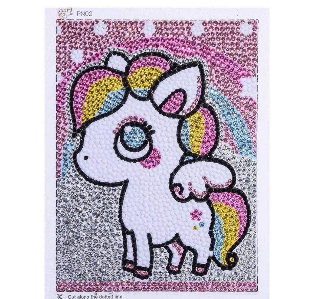 15 x 20 diamond painting (rhinestone) - Pony AT015