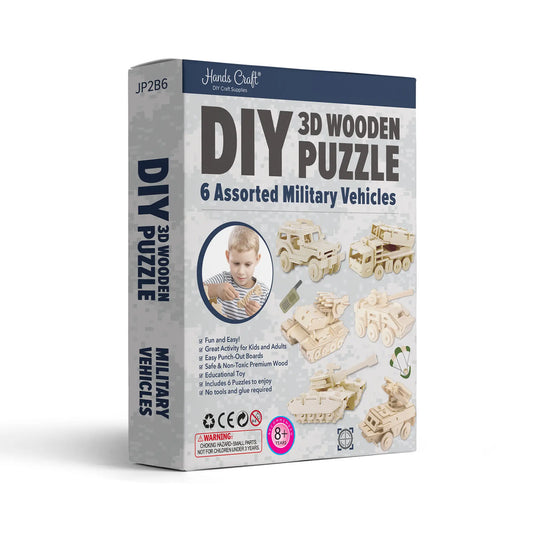 DIY 3D Wooden Puzzle Bundle Pack: Military Vehicles