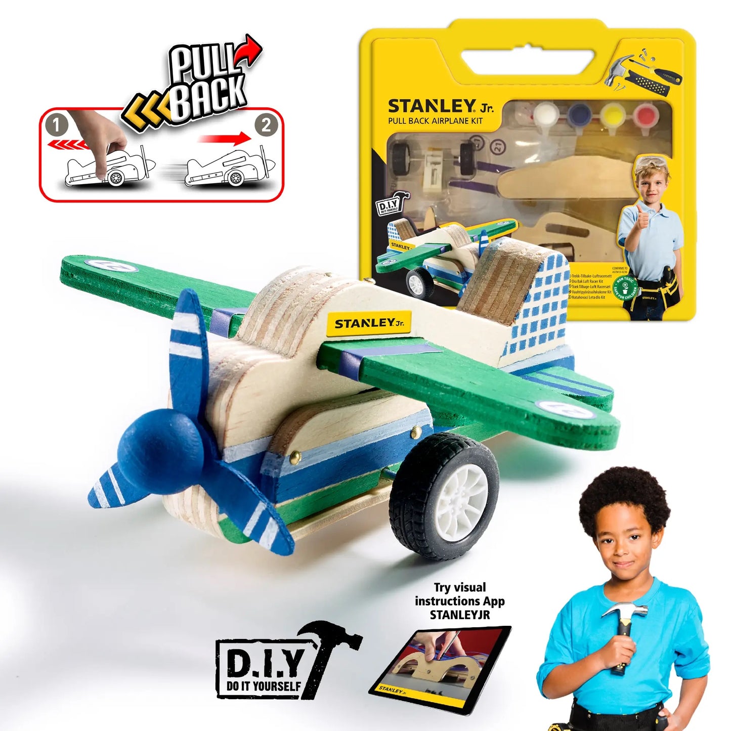 Stanley Tools Pull Back DIY airplane kit
