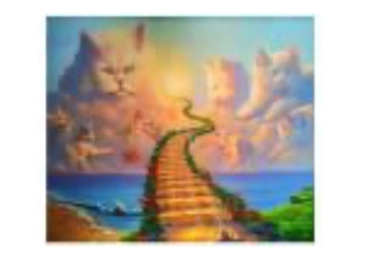 60 x 50 full square drill diamond painting - TA1449 - All Cats Go To Heaven