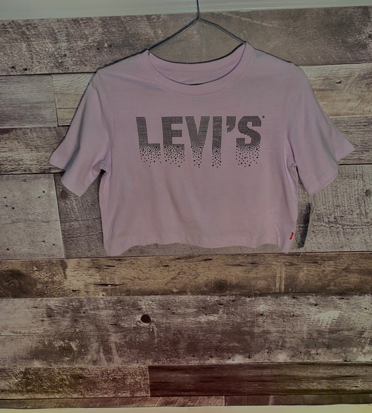 Levi's lavendar fog cropped top