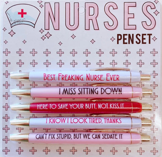 nurse pen set by fun club - 5 pce