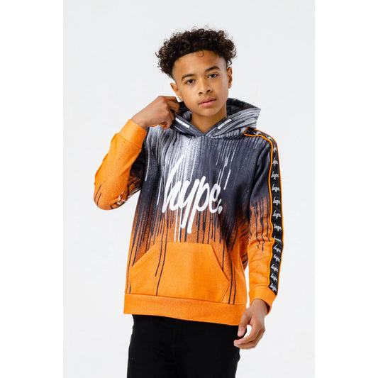 Hype Boys Orange Drips Script Hoodie