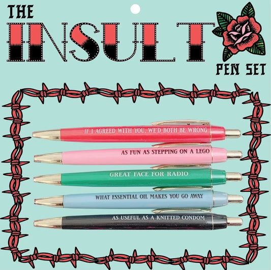 insult pen sen by fun club - 5 pce