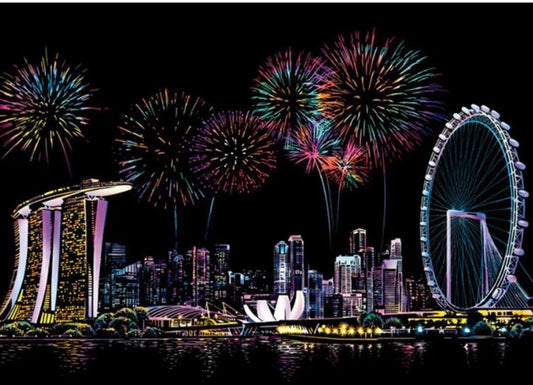Scratch painting - Singapore
