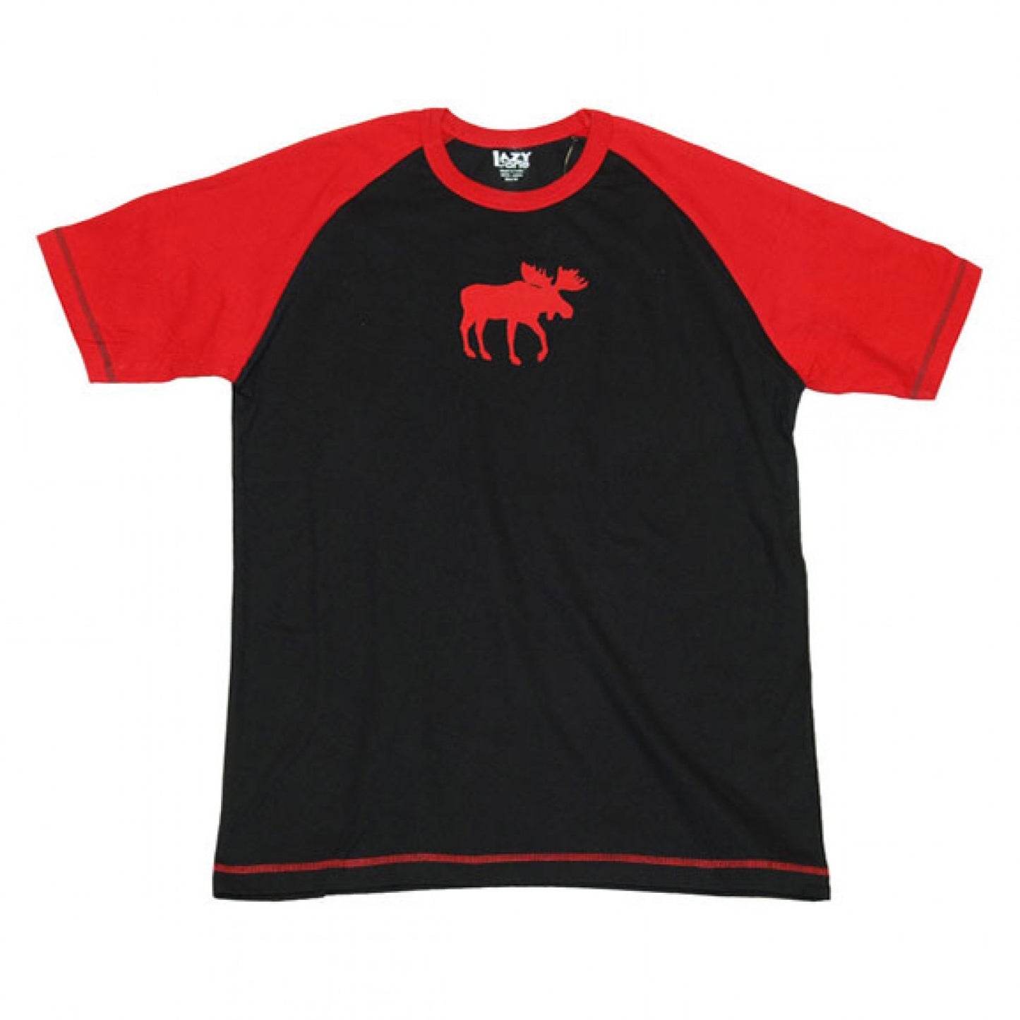 Lazy one  classic moose red adult pj top